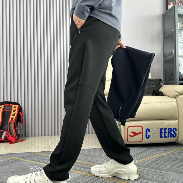 6023秋季新款运动休闲裤男士平脚直筒针织卫裤弹力韩版纯色透气
