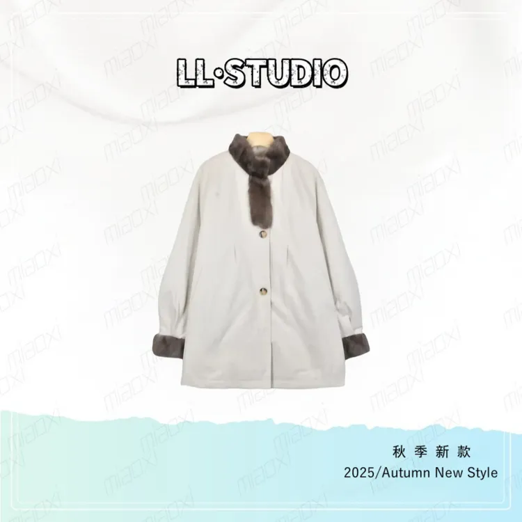 妙兮·LL冬季新款时尚休闲百搭常规款计款毛毛领马夹外套*20252762