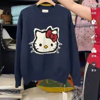 T2657 KT猫毛衣 慵懒风百搭kitty猫针织上衣