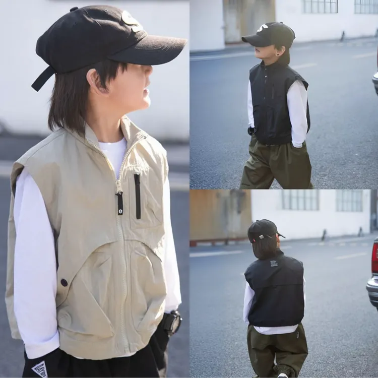 童装男童外套无袖马甲2026春季户外中大童防风防水外搭韩版上衣潮商品图