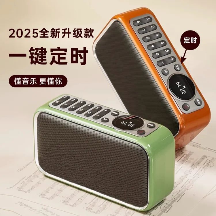 精致小巧300五音音乐蓝牙音箱收音机插卡便捷户外晨练大
