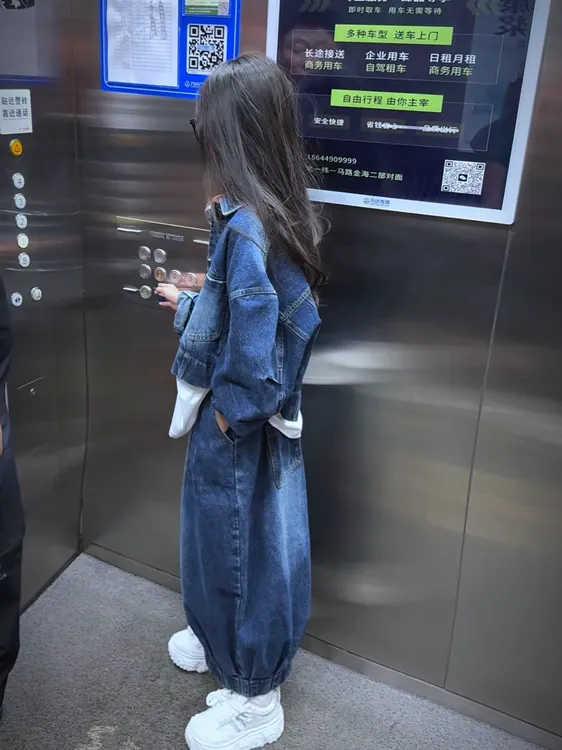 女童2025春秋牛仔外套牛仔裤套装长袖休闲