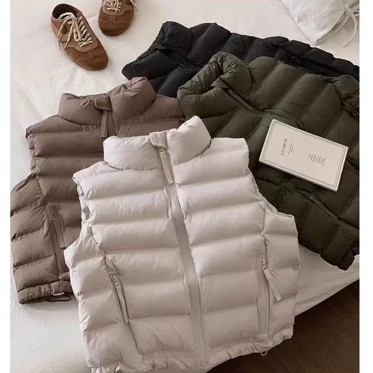 秋冬新款2025爆款排骨羽绒棉服马甲女款外穿立领时尚洋气坎肩马夹