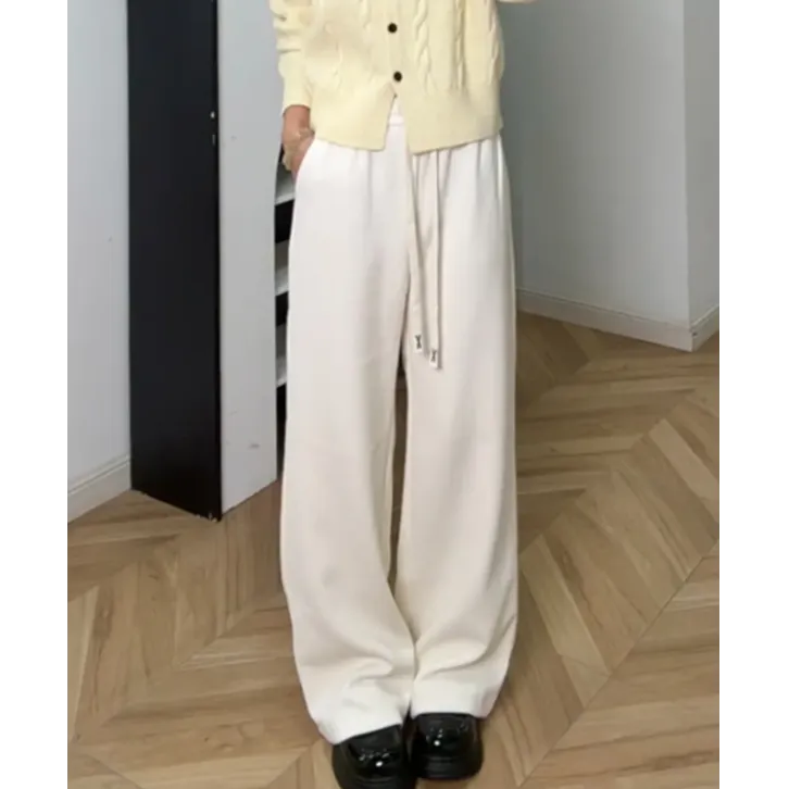 IEF/爱依服裤子2025秋冬季新款休闲通勤宽松气质百搭阔腿裤设计感