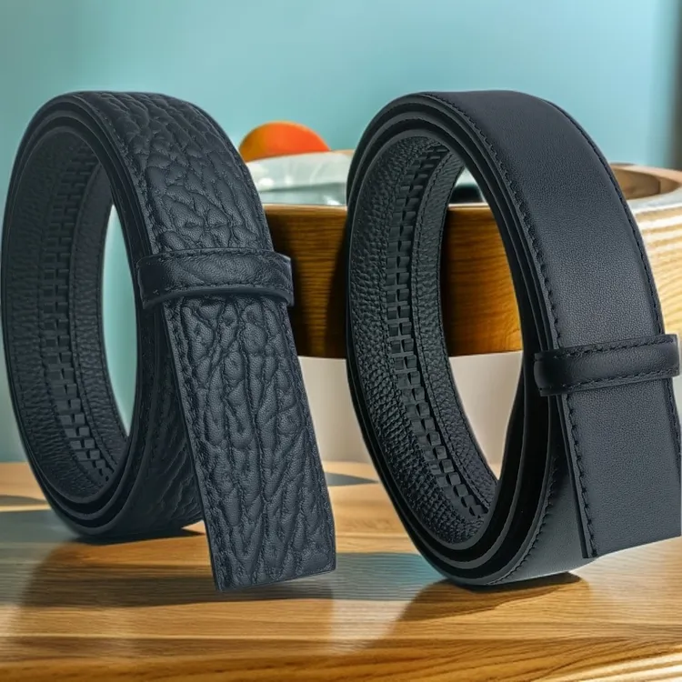 高档无头皮带男士真皮打孔男士无头腰带真牛皮皮带无扣无头皮带男