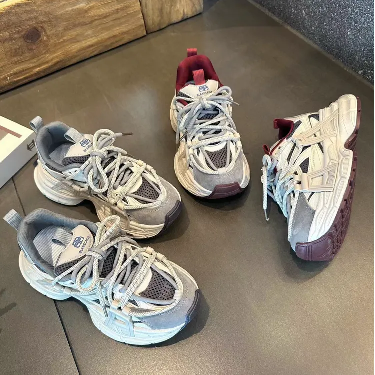 欧洲站厚底老爹鞋女2025早春新款透气百搭休闲鞋ins潮增高运动鞋