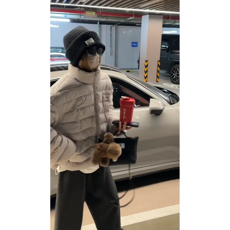 MARIE.COCO韩系撞色立领短款排骨棉服女秋秋冬季新款面包服棉袄潮