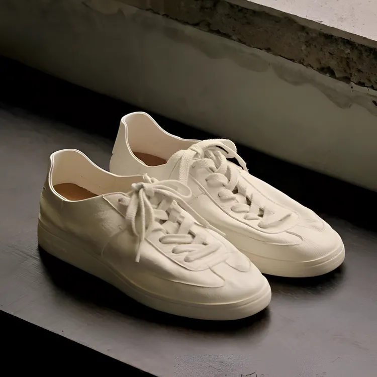 轻便头层牛皮休闲板鞋德训鞋新款时尚百搭小白鞋男款低帮鞋子男款