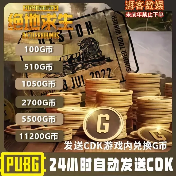 PUBG g币绝地求生G币吃鸡端游gb直冲游戏币官方G-coin点券CDK兑换