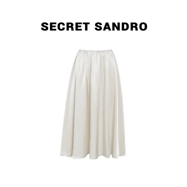 【缎光裙】【Secret Sandro】鸥小柒 腰裙 B55221105Q