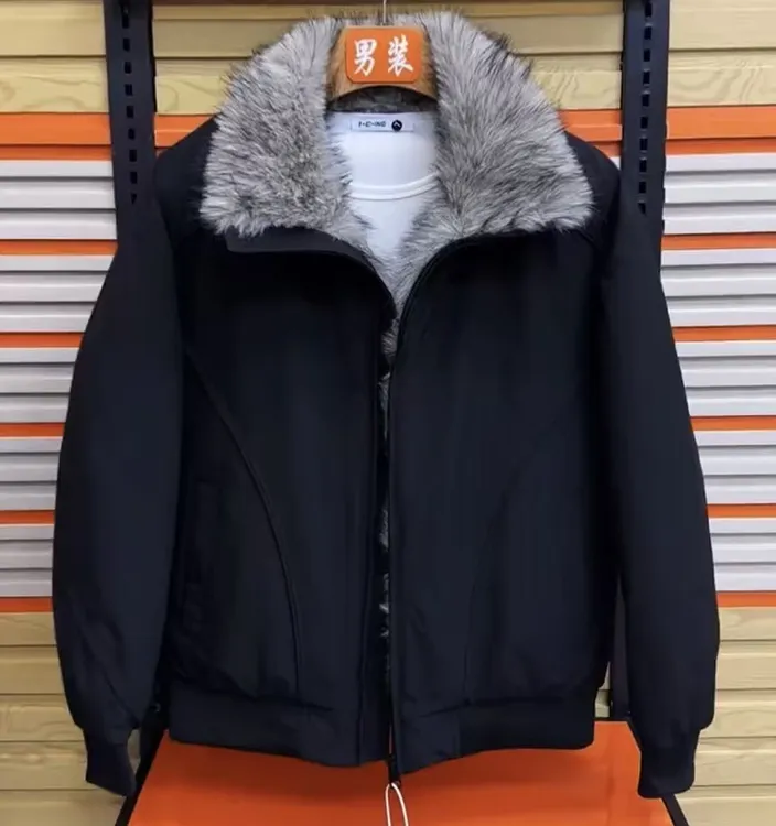 新款高品质男士立领休闲百搭加绒夹克外套