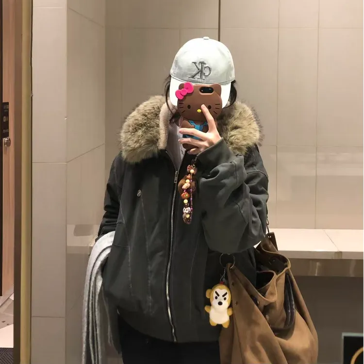 超好看座山雕棉服女2025冬季新款棉袄加绒派克服小个子厚外套棉衣