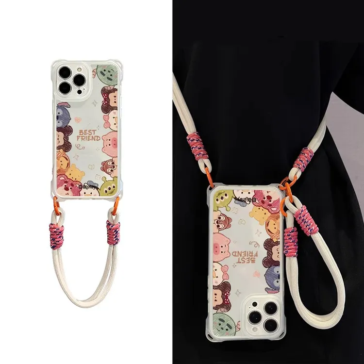 适用苹果16Promax手机壳新款2025斜挎挂绳iPhone16高级感全包防摔