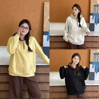 QC宣宣【秋日来信】微胖大码女秋时尚百搭撞色棉帽卫衣ZY509A01