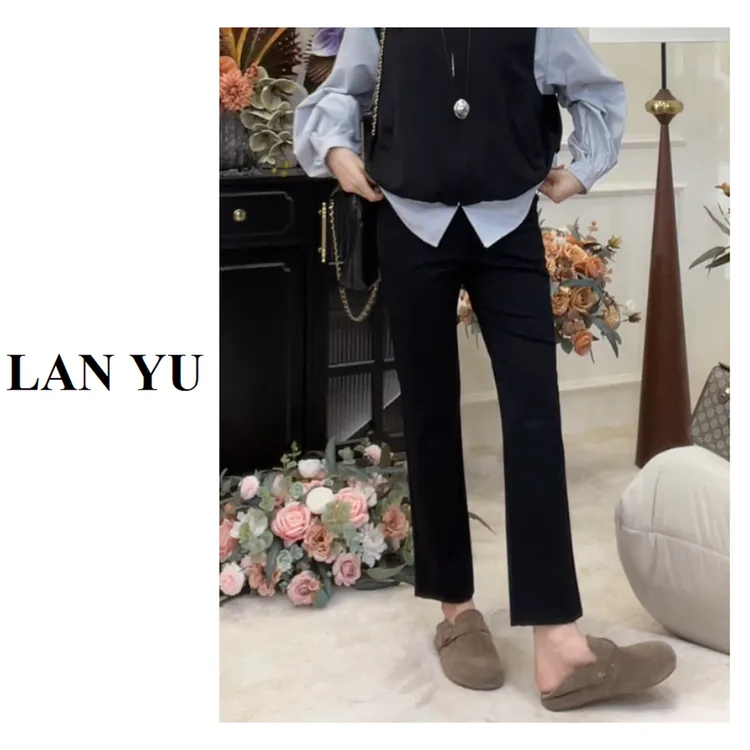 九分裤/长裤【小鸟裤】谁穿谁显瘦!西装高弹力时尚外穿小黑裤烟管裤