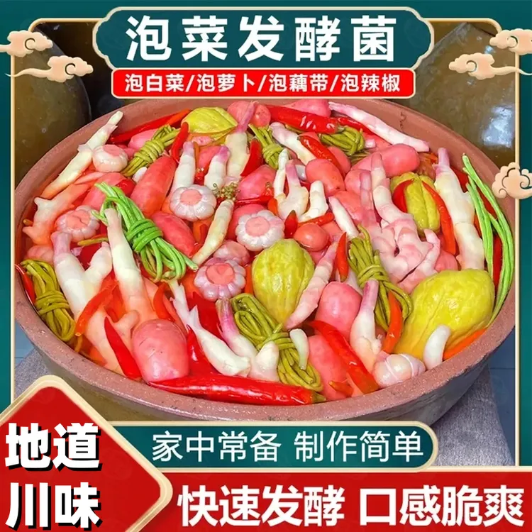 正宗四川泡菜发酵菌乳酸菌在家用自制食用酸菜韩国辣白菜姜芽泡菜