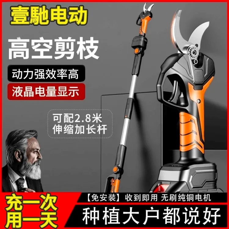 德国进口电动修枝剪果树粗枝剪刀充电式强力无线锂电园艺树枝电剪