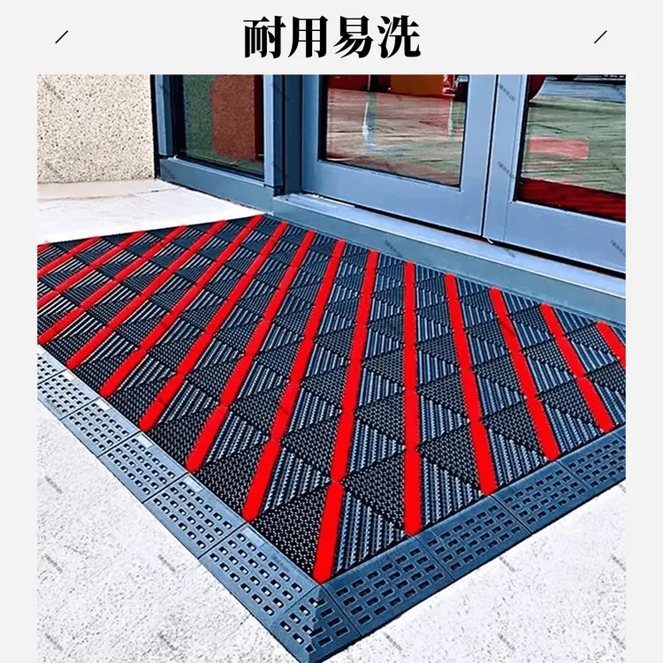 室外防滑蹭土进门地垫入户门前门口脚垫塑料门垫户外防水商用地