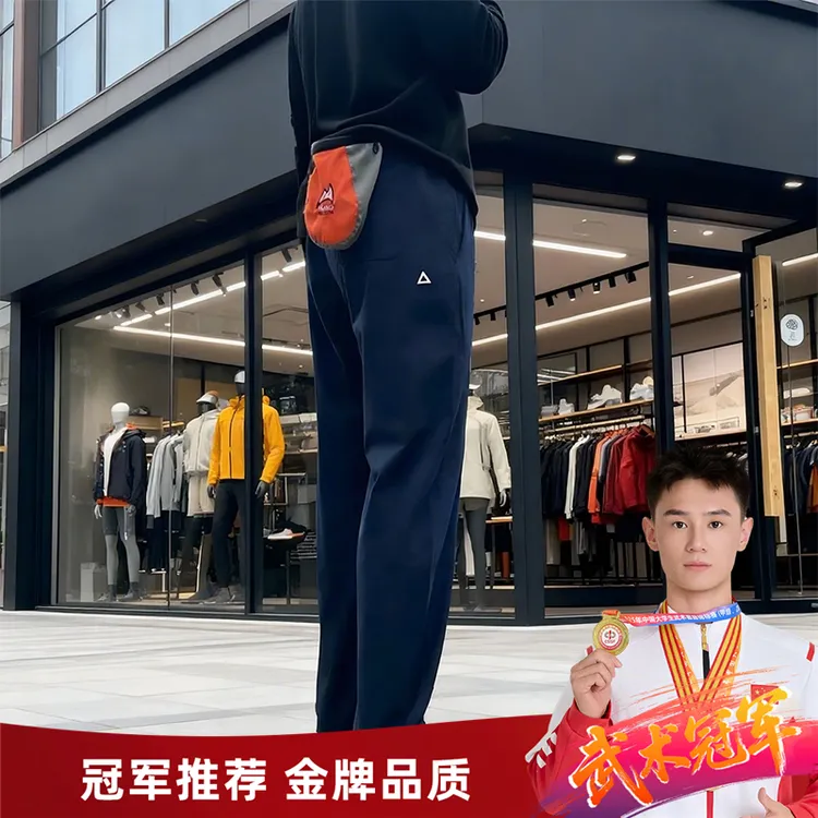 秋冬户外防风直筒运动时尚百搭防风加绒保暖男女同款宽松休闲裤男