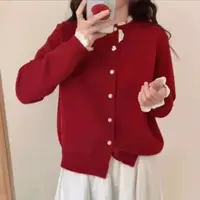 617#小香风长袖针织衫显瘦气质时尚百搭圆领开衫304