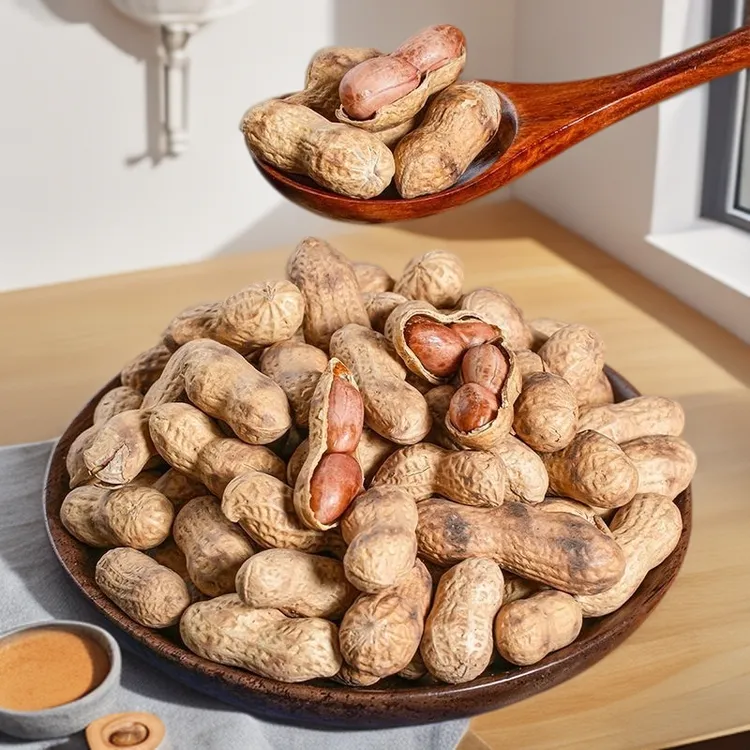 原味农家炒花生正宗香酥花生柴火铁锅花生带壳花生炒货炒花生米