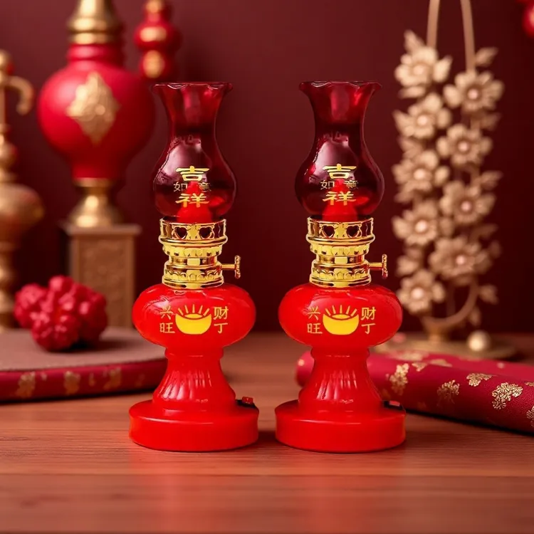 【超值年货】吉祥如意蜡烛灯LED节能无烟仿真电子蜡烛进宅装饰烛台商品图