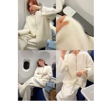 婉君【富家小姐】兔毛+羊毛 秋季慵懒风宽松毛衣LWJ25D4M3250