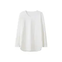 2025新款磨毛开叉长袖t恤打底衫内搭打底显瘦白色打底显瘦百搭