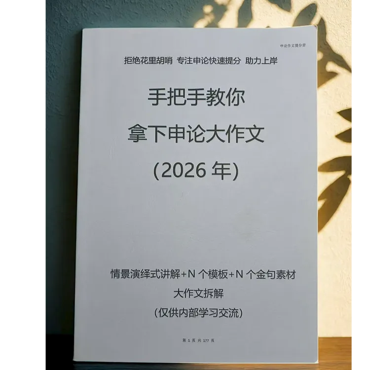 申论大作文学习资料范文模版国考省考事业单位袁东花生十三推荐