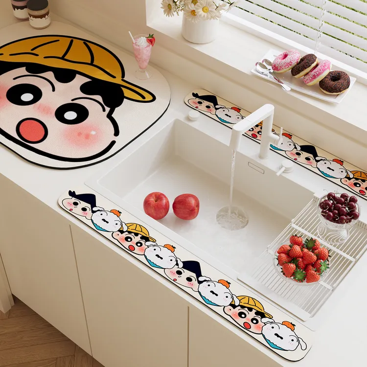 硅藻泥软垫厨房卫生间沥水垫台面吸水垫网红居家实用小物件可爱