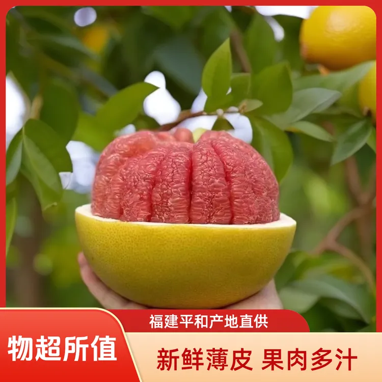 福建平和老树红心柚子翡翠蜜柚三红柚新鲜采摘