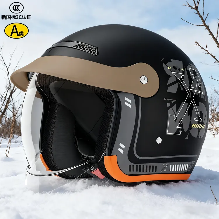XADL【星尚度】3C认证内推式头盔电动车冬季防寒保暖四季通用加厚款