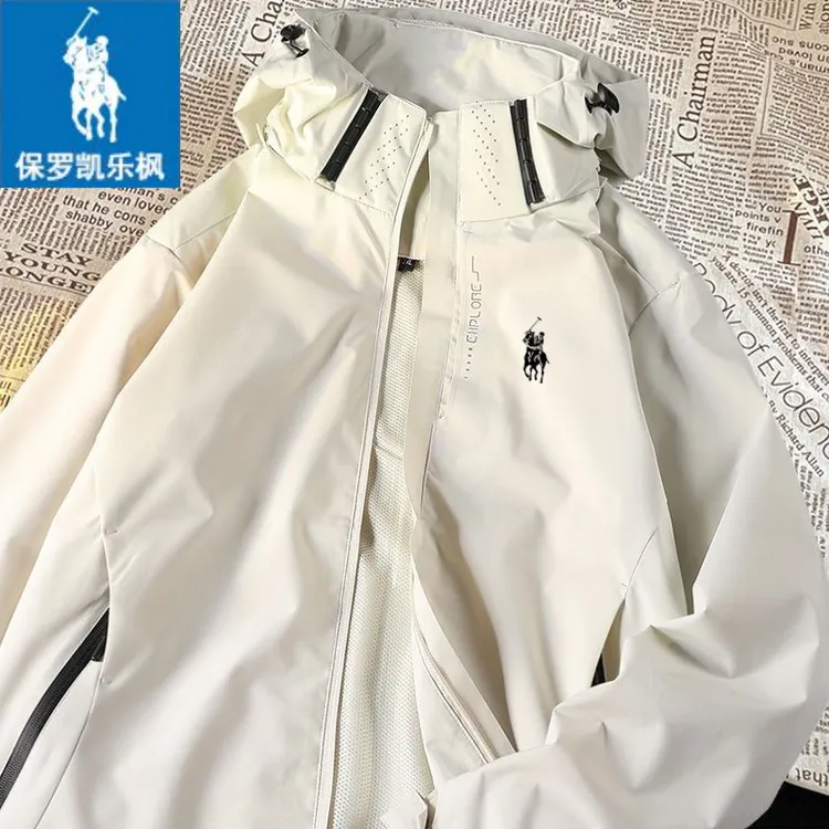 保罗凯乐枫春秋季款户外薄款冲锋衣男女防风防水登山服情侣外套