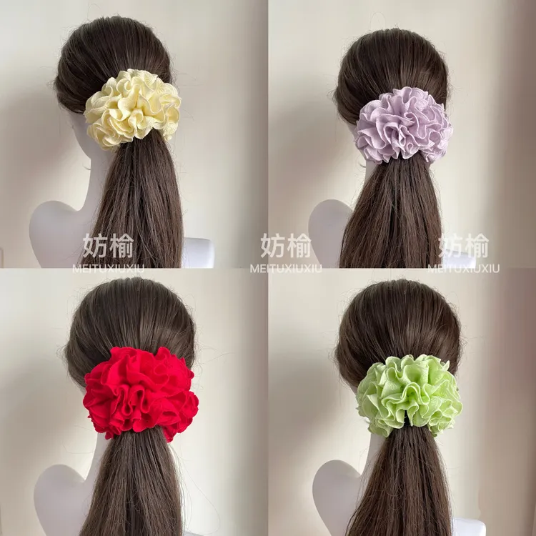 六层精致马尾发圈~韩版简约多层立体大肠发圈女扎头发发绳纯手工