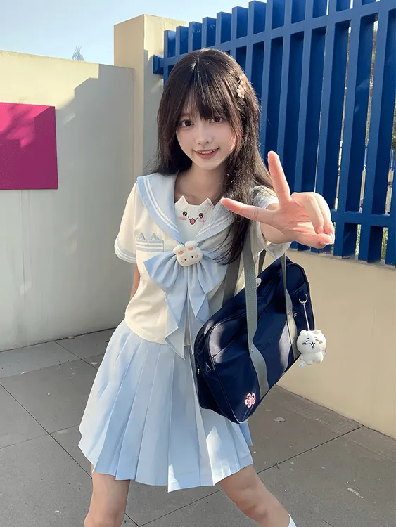 【幸运喵喵】愿望清单JK原创幼稚园萌款日系水手服甜美秋冬套装