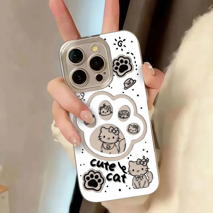 猫爪kt猫适用苹果iPhone17pro14小米15promax华为p80手机壳创意xr