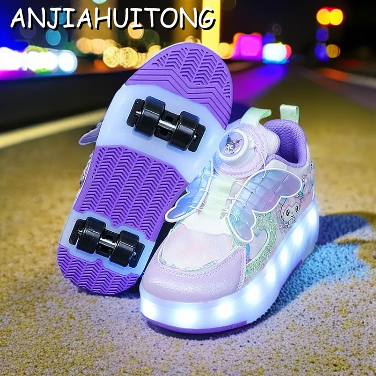 小女孩暴走鞋女童6-12岁轮滑鞋子溜冰鞋女孩6-12岁可收缩款暴走鞋