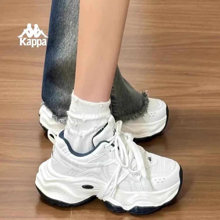 Kappa卡帕女鞋老爹鞋秋季厚底运动鞋时尚百搭休闲鞋子K0D85MC37CJ