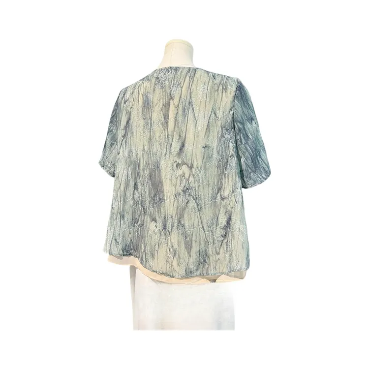 妈妈夏装雪纺短袖t恤 2025新款中老年女夏季时尚减龄国风小衫上衣