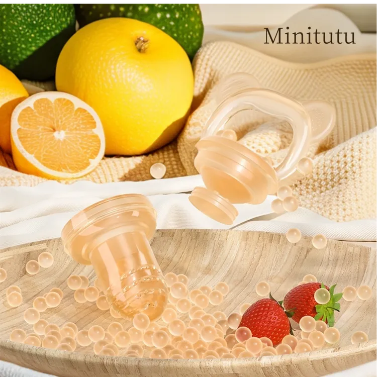Minitutu婴儿咬咬袋水果辅食器宝宝牙胶磨牙神器食物咬咬乐果蔬