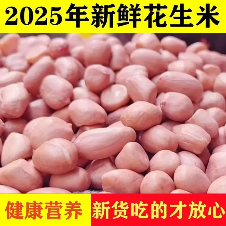 【发5包每包100g】现剥新鲜大粒粉红皮白沙生花生米无壳新货