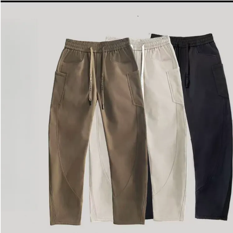 秋冬新款美式工装休闲设计口袋弯刀裤宽松休闲美拉德裤子