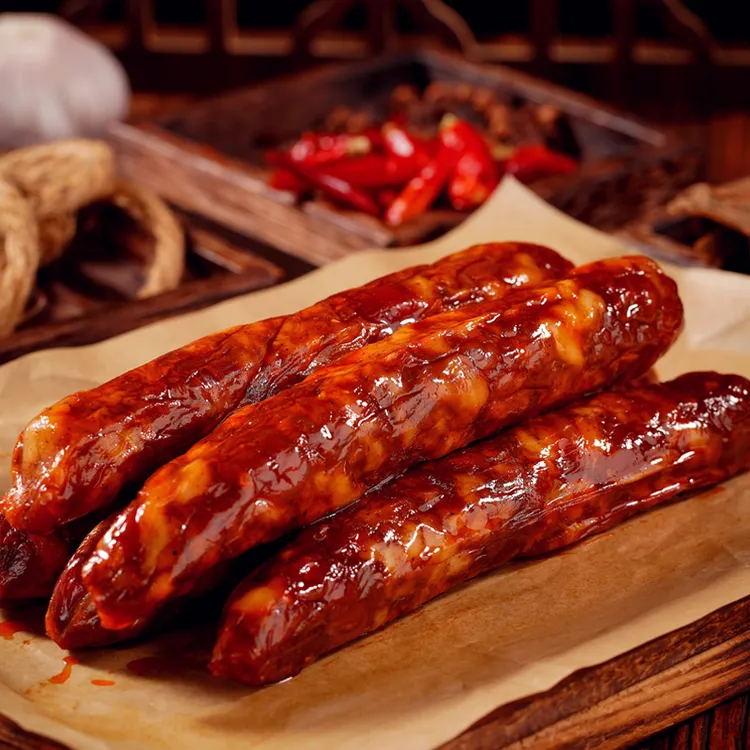 纯肉香肠粮食猪肉腊肠冈木果木古法熏制农家风味