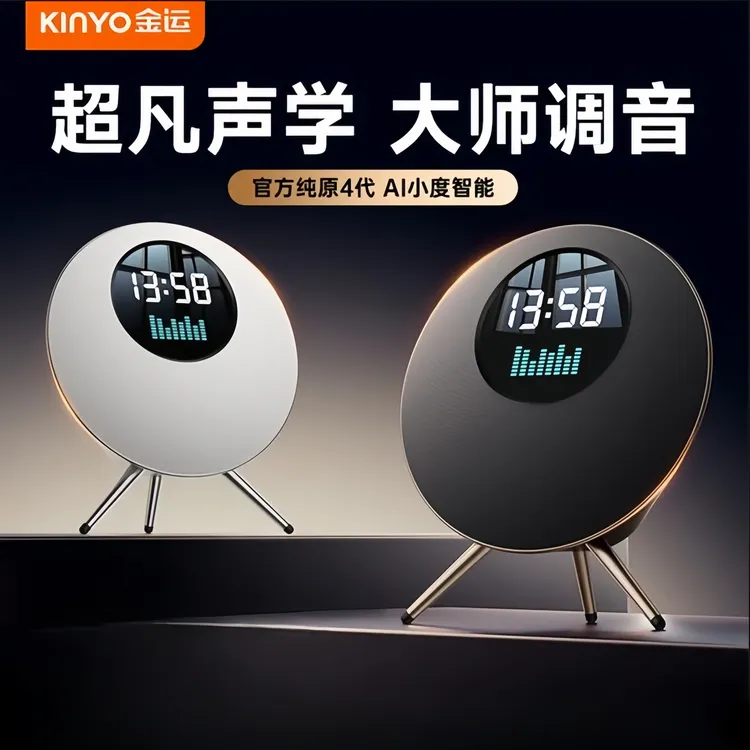 金运P66音响家用客厅2025新款摆件蓝牙音箱家庭ktv麦克风艺术大师