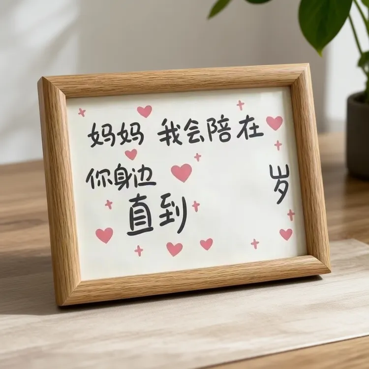 母亲节送妈妈我陪你到100岁创意相框摆台暖心礼物商品图