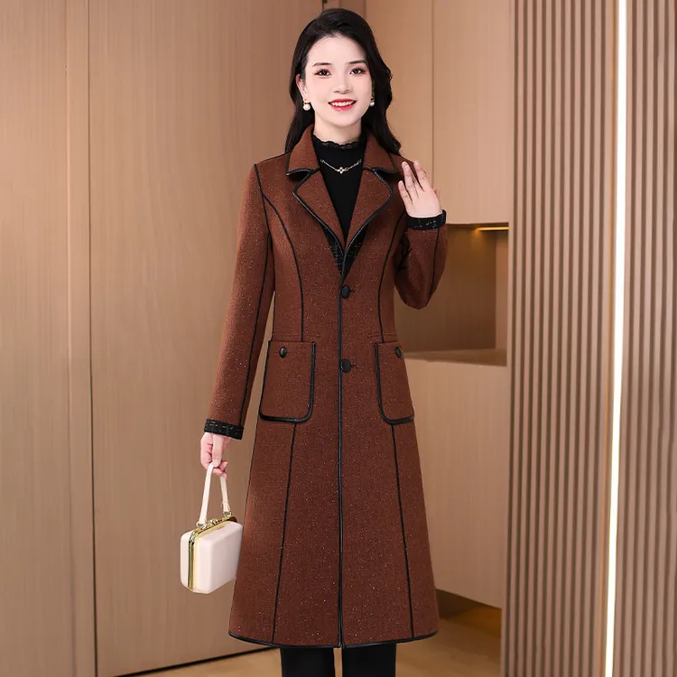 拉夏贝尔双面穿杭州意法风衣外套女2025春秋小香风高端贵夫人大衣