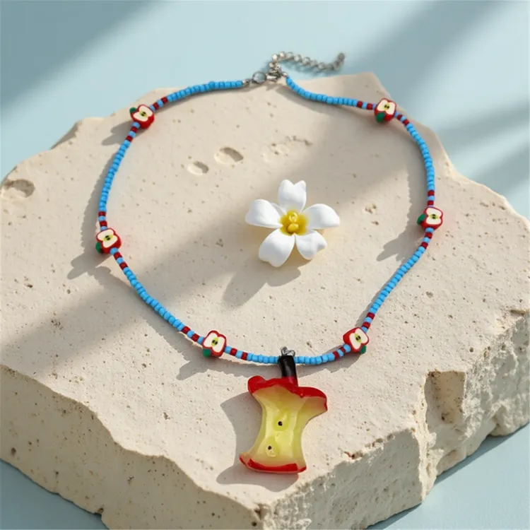 合金树脂吊坠 杨博文同款项链夏日多巴胺多圈手链叠戴百搭甜美