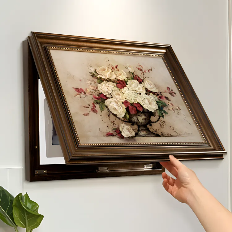 电表箱装饰画2025新款欧式餐厅配电箱遮挡挂画美式客厅油画高级感