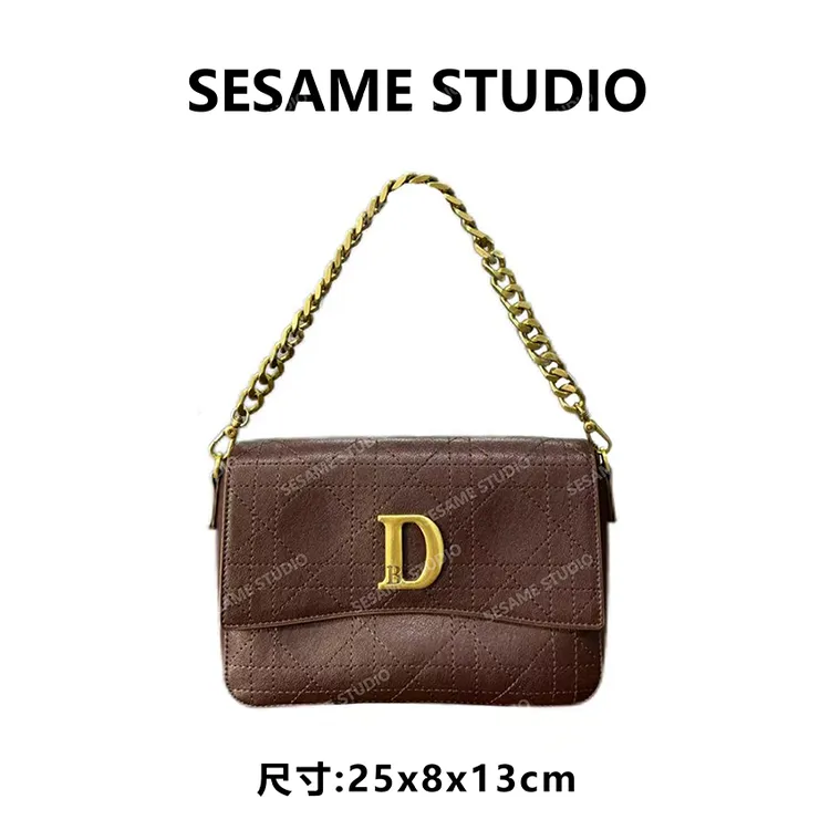 【芝麻集】SD-5828-复古咖RAIN.CUN休闲时尚百搭腋下女包