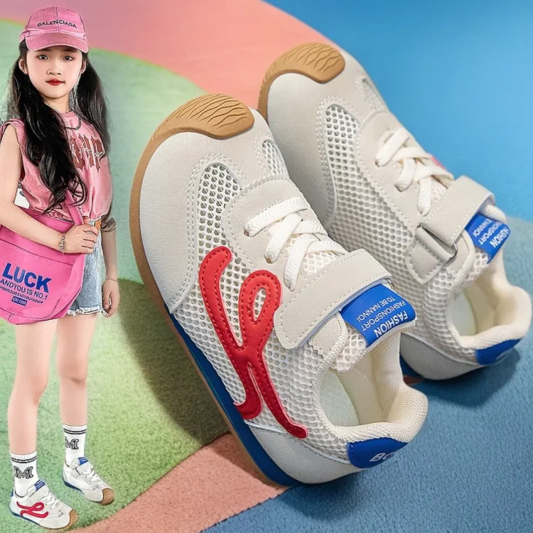 夏新款女童运动鞋韩版ins潮阿甘鞋儿童中大童透气百搭防滑德训鞋